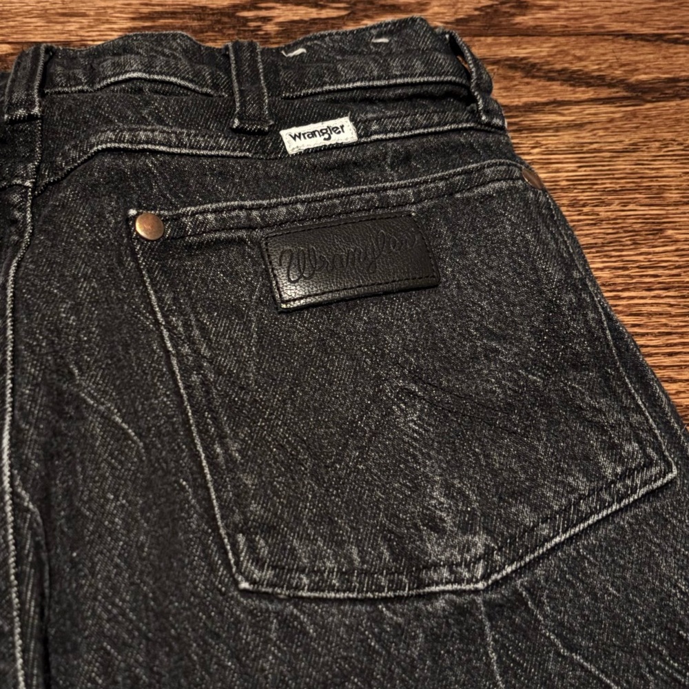 Wrangler Black Frayed Hem Jeans